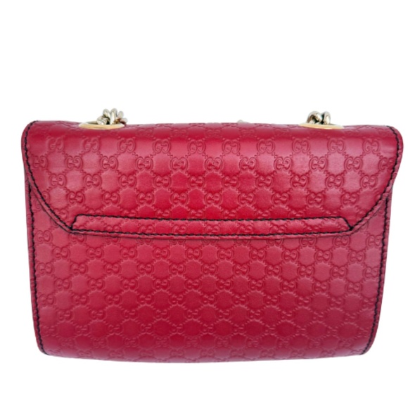 ✨ Gucci Mini Emily Chain Shoulder Bag – Red Microguccissima Leather – Authentic - Picture 7 of 11